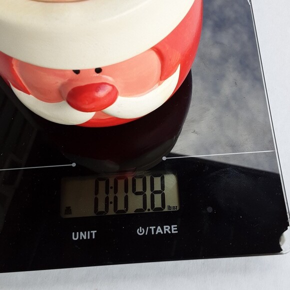 Vintage MCM Christmas Pottery Santa Holiday Candle Trinket Jar made in Japan - Picture 8 of 8